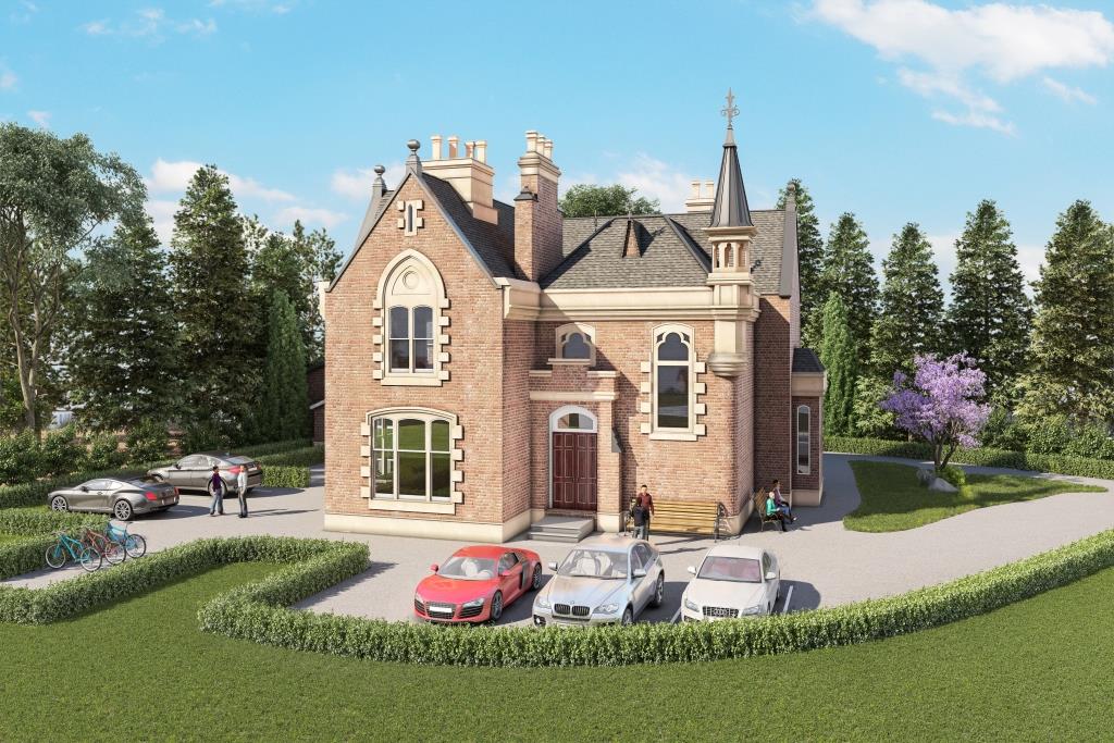 Historic exterior of Rosedene House Victorian mansion